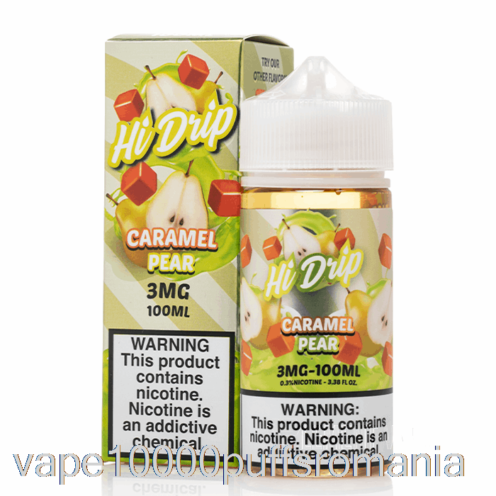 Vape Romania Caramel Pear - E-lichide Hi-drip - 100ml 6mg